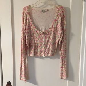 GUESS flower cardigan